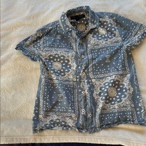 Kids Blue Paisley Shirt